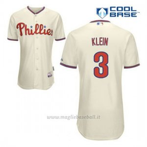 Maglia Baseball Uomo Philadelphia Phillies Chuck Klein 3 Crema Alterner Cool Base