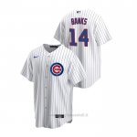 Maglia Baseball Uomo Chicago Cubs Ernie Banks Replica Primera Bianco