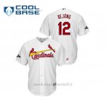 Maglia Baseball Uomo St. Louis Cardinals 12 Paul Dejong 2019 Postseason Cool Base Bianco
