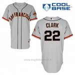 Maglia Baseball Uomo San Francisco Giants Will Clark 22 Grigio Cool Base