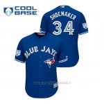 Maglia Baseball Uomo Toronto Blue Jays Matt Shoemaker 2019 Entrenamiento De Primavera Cool Base Blu
