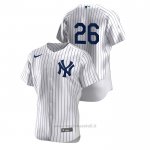 Maglia Baseball Uomo New York Yankees Dj Lemahieu Autentico Bianco