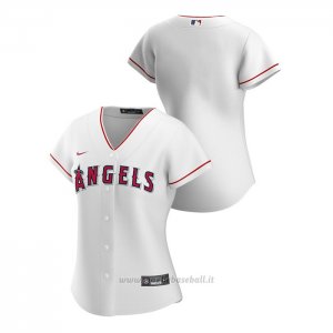 Maglia Baseball Donna Los Angeles Angels Replica 2020 Primera Bianco