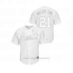 Maglia Baseball Hombre St. Louis Cardinals 21 Andrew Miller 2019 Players Weekend Replica Bianco