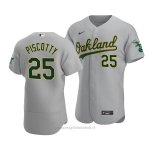 Maglia Baseball Uomo Oakland Athletics Stephen Piscotty Autentico Road 2020 Grigio