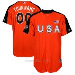 Maglia Baseball Uomo USA 2017 MLB All-Star Game Personalizzate Arancione