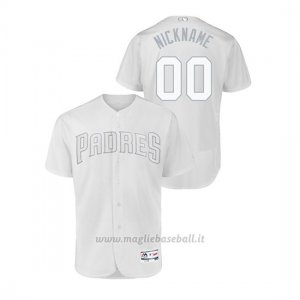 Maglia Baseball Hombre San Diego Padres Personalizzate 2019 Players Weekend Autentico Bianco
