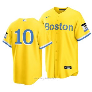 Maglia Baseball Uomo Boston Red Sox Hunter Renfroe 2021 City Connect Replica Or
