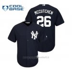 Maglia Baseball Uomo New York Yankees Andrew Mccutchen Cool Base Majestic Replica Alternato Blu