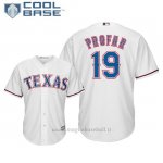 Maglia Baseball Uomo Texas Rangers Jurickson Profar Cool Base Majestic 1ªBianco