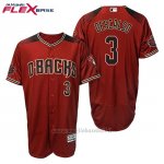 Maglia Baseball Uomo Arizona Diamondbacks 3 Daniel Descalso Rosso Nero Alterner 20 Anniversario Flex Base