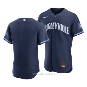 Maglia Baseball Uomo Chicago Cubs 2021 City Connect Autentico Blu