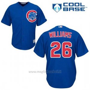 Maglia Baseball Uomo Chicago Cubs 26 Billy Williams Blu Alterner Cool Base