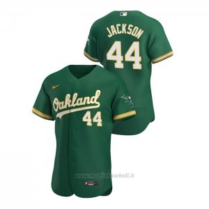 Maglia Baseball Uomo Oakland Athletics Reggie Jackson Autentico 2020 Alternato Verde