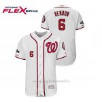 Maglia Baseball Uomo Washington Nationals 6 Anthony Rendon 2019 Postseason Flex Base Bianco