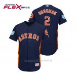 Maglia Baseball Uomo Houston Astros Alex Bregman Flex Base Entrenamiento De Primavera 2019 Blu