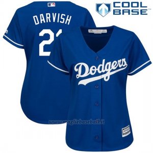 Maglia Baseball Donna Los Angeles Dodgers 21 Yu Darvish Royalplayer Cool Base