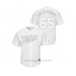 Maglia Baseball Hombre Minnesota Twins 65 Trevor May 2019 Players Weekend Replica Bianco