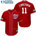 Maglia Baseball Uomo Washington Nationals 2017 Postseason Ryan Zimmerman Scarlet Cool Base