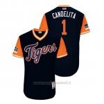 Maglia Baseball Uomo Detroit Tigers Jose Iglesias 2018 Llws Players Weekend Candelita Blu