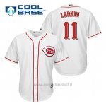 Maglia Baseball Uomo Cincinnati Reds Barry Larkin 11 Bianco 1ªCool Base
