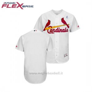 Maglia Baseball Uomo St. Louis Cardinals Bianco 2018 Dia del Padre Flex Base
