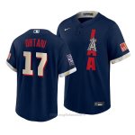 Maglia Baseball Uomo Los Angeles Angels Shohei Ohtani 2021 All Star Replica Blu