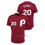 Maglia Baseball Uomo Philadelphia Phillies 20 Mike Schmidt 1979 Saturday Night Special Autentico Rosso