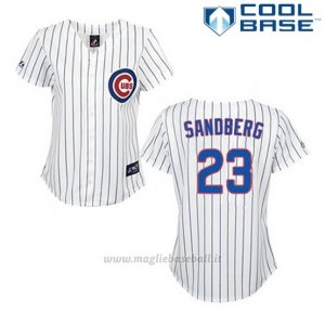 Maglia Baseball Uomo Chicago Cubs 23 Ryne Sandberg Bianco Cool Base