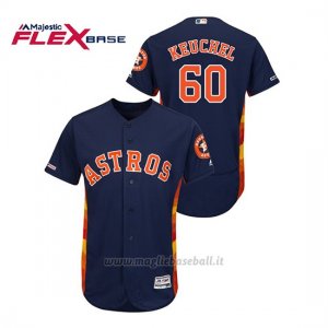 Maglia Baseball Uomo Houston Astros Dallas Keuchel 150th Aniversario Patch Flex Base Blu