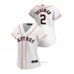 Maglia Baseball Donna Houston Astros Alex Bregman 2020 Replica Primera Bianco