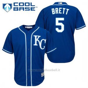 Maglia Baseball Uomo Kansas City Royals George Brett 5 Blu Alterner Cool Base