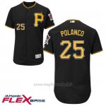 Maglia Baseball Uomo Pittsburgh Pirates Gregory Polanco Nero Flex Base Autentico Collezione