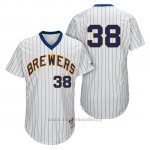 Maglia Baseball Uomo Milwaukee Brewers Wily Peralta Bianco 1982 Turn Back The Clock