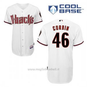 Maglia Baseball Uomo Arizona Diamondbacks 46 Patrick Corbin 1ªBianco Cool Base