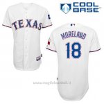 Maglia Baseball Uomo Texas Rangers Mithch Moreland 18 Bianco 1ªCool Base