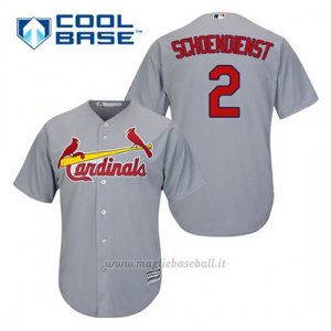 Maglia Baseball Uomo St. Louis Cardinals Rosso Schoendienst 2 Grigio Cool Base