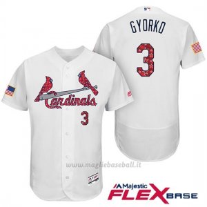 Maglia Baseball Uomo St. Louis Cardinals 2017 Estrellas y Rayas Jedd Gyorko Bianco Flex Base