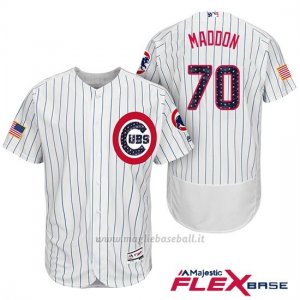 Maglia Baseball Uomo Chicago Cubs 2017 Estrellas y Rayas Cubs 70 Joe Maddon Bianco Flex Base