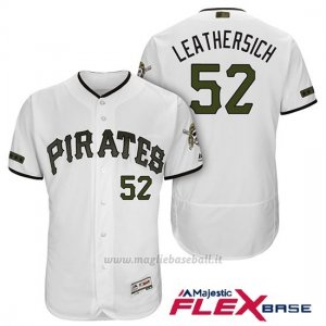 Maglia Baseball Uomo Pittsburgh Pirates Jack Leathersich Bianco 2018 1ªAlterner Flex Base