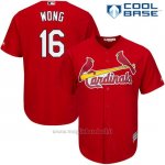 Maglia Baseball Uomo St. Louis Cardinals Kolten Wong Scarlet Cool Base