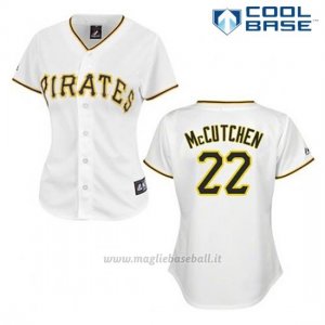 Maglia Baseball Uomo Pittsburgh Pirates Andrew Mccutchen 22 Bianco Cool Base