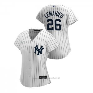 Maglia Baseball Donna New York Yankees Dj Lemahieu 2020 Replica Primera Bianco