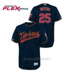 Maglia Baseball Uomo Minnesota Twins Byron Buxton 150th Aniversario Patch Autentico Flex Base Blu