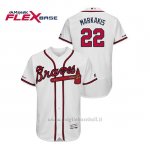 Maglia Baseball Uomo Atlanta Braves Nick Markakis 150th Aniversario Patch Flex Base Bianco