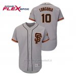 Maglia Baseball Uomo San Francisco Giants Evan Longoria 150th Aniversario Patch Autentico Flex Base Grigio
