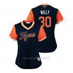 Maglia Baseball Donna Detroit Tigers Alex Wilson 2018 Llws Players Weekend Willy Blu