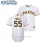 Maglia Baseball Bambino Pittsburgh Pirates Josh Bell Cool Base Majestic 1ªBianco