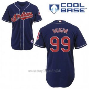 Maglia Baseball Uomo Cleveland Indians Ricky Vaughn 99 Blu Alterner Cool Base