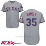 Maglia Baseball Uomo Texas Rangers Cole Hamels Grigio Autentico Collezione Flex Base